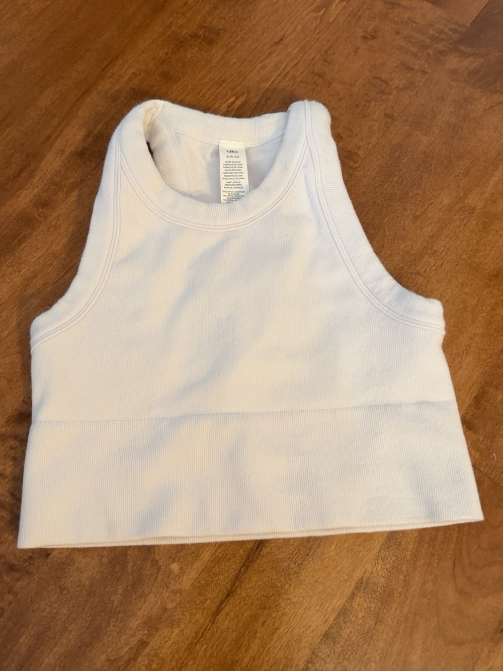 Alo Yoga Seamless Delight High Neck Bra White Size Small W9536R